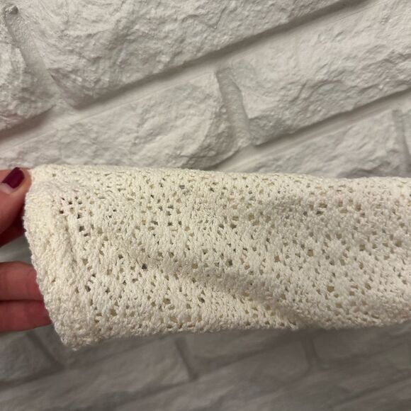 Saturdays NYC Peii Cotton Mesh Long Sleeve Top in Ivory - Picture 9 of 10